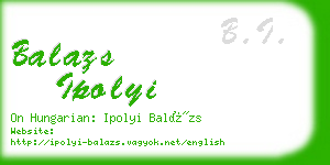 balazs ipolyi business card